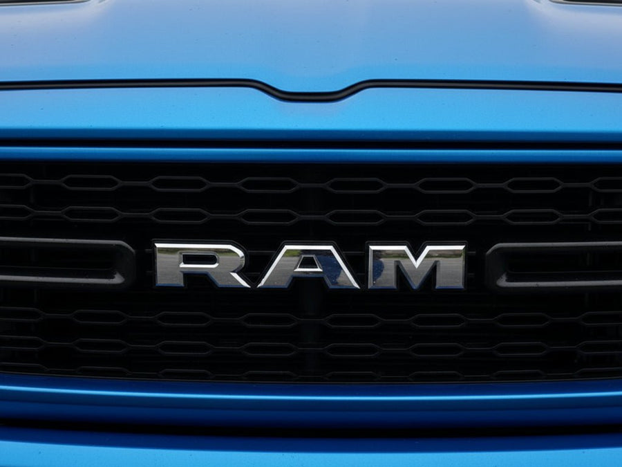 RAM wrapped in Satin HX30000 Super Chrome Blue vinyl wrap HX30SCH05S