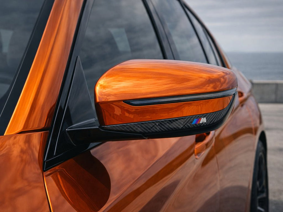 BMW M Series wrapped in Hexis Gloss HX30000 Super Chrome Orange car wrap film HX30SCH08B