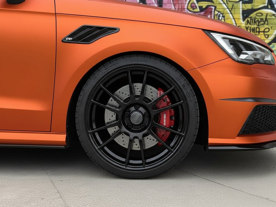 DIY SEAT Leon wrapped in Satin HX30000 Super Chrome Orange car wrap film HX30SCH08S