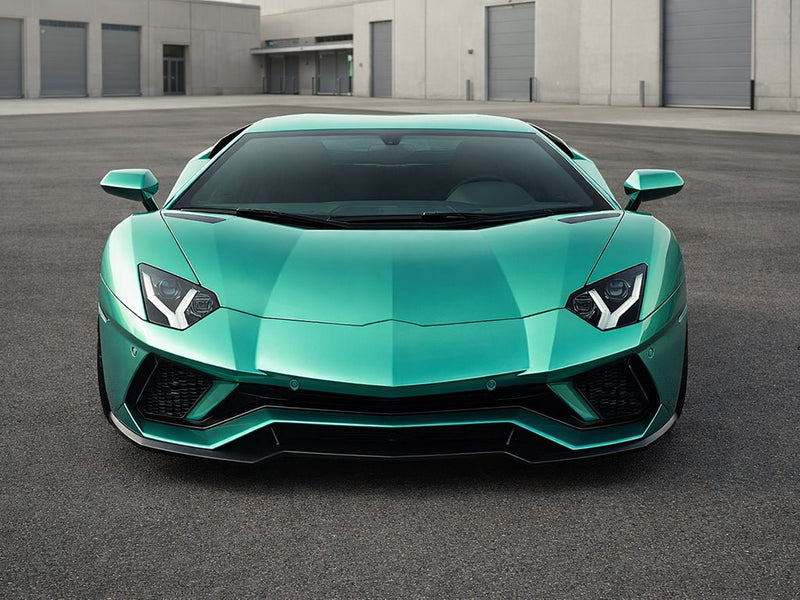 Lamborghini Aventador wrapped in Satin HX30000 Super Chrome Turquoise restyling film HX30SCH09S