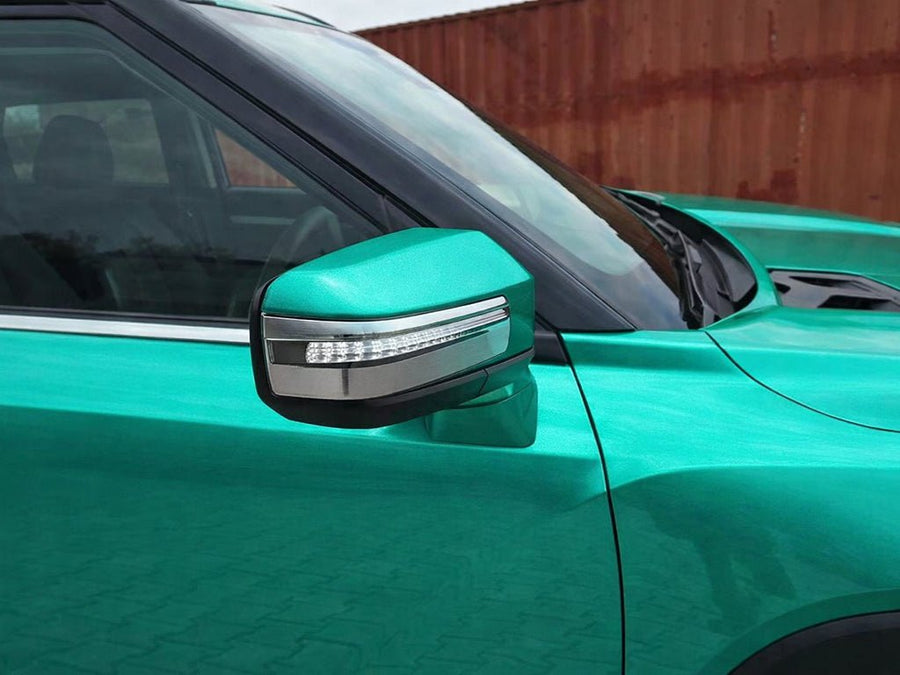Tata Nexon wrapped in Satin HX30000 Super Chrome Turquoise vinyl wrap HX30SCH09S