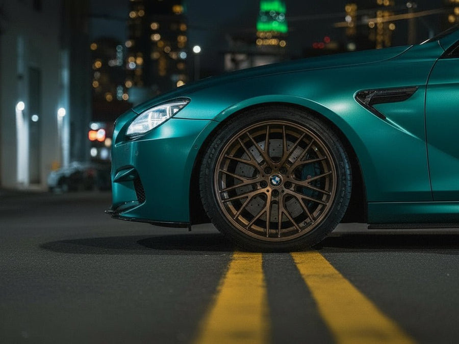 DIY BMW M6 wrapped in Satin HX30000 Super Chrome Turquoise car wrap film HX30SCH09S