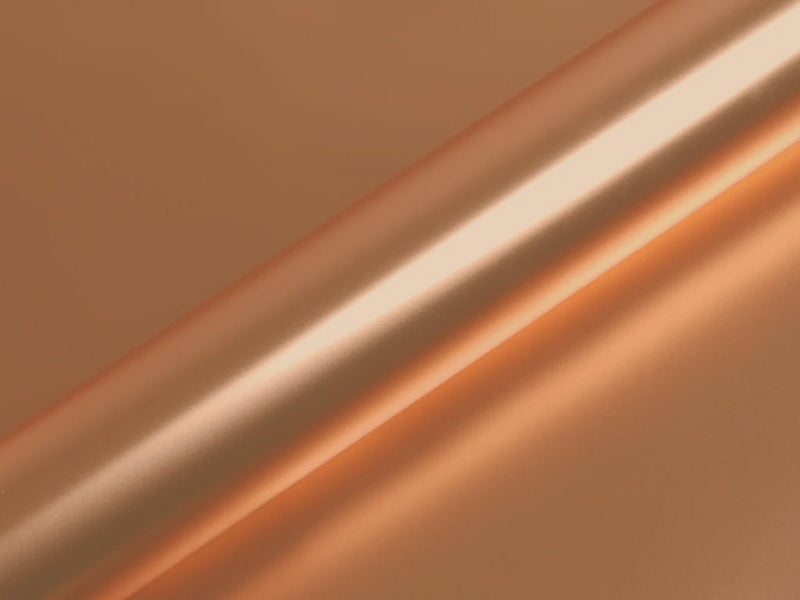 Color swatch of Hexis HX30000 Super Chrome Satin Rose Gold Vinyl Wrap HX30SCH12S