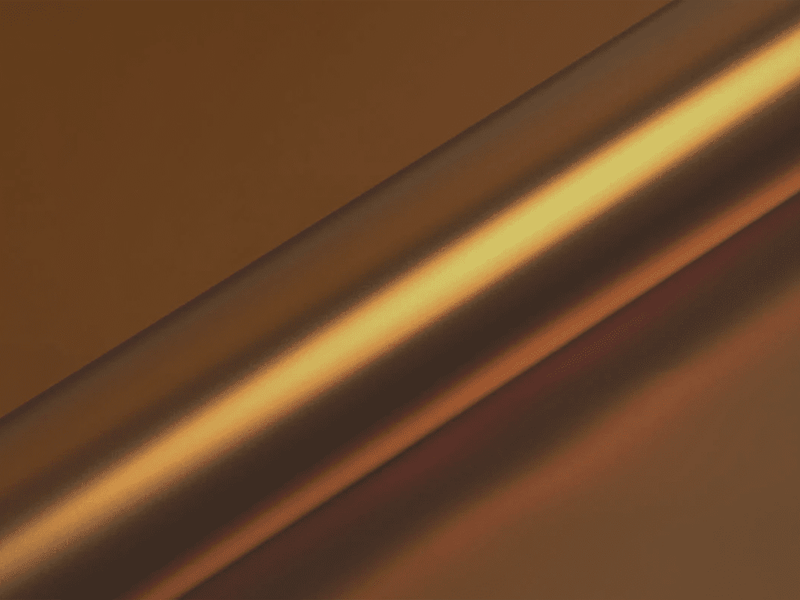 Color swatch of Hexis HX30000 Super Chrome Satin Arabica Copper Vinyl Wrap HX30SCH15S