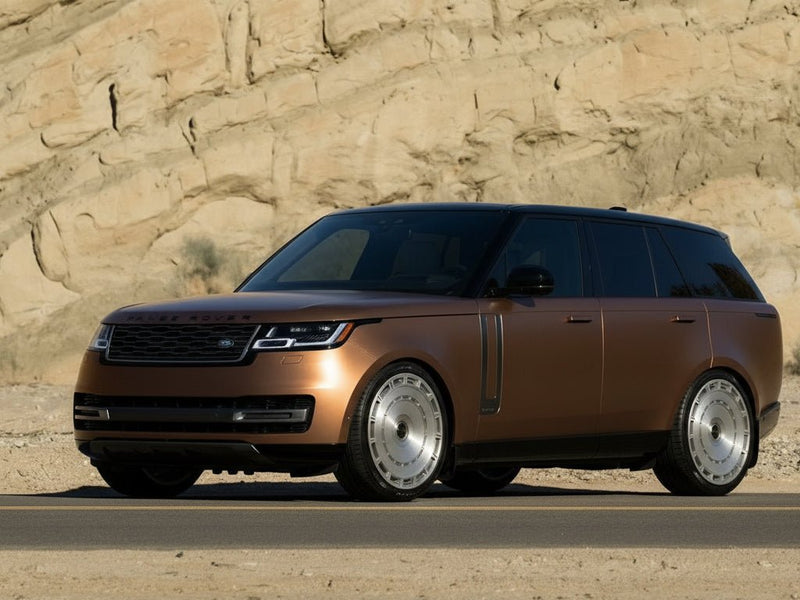 DIY Land Rover Range Rover wrapped in Satin HX30000 Super Chrome Arabica Copper automotive vinyl film HX30SCH15S