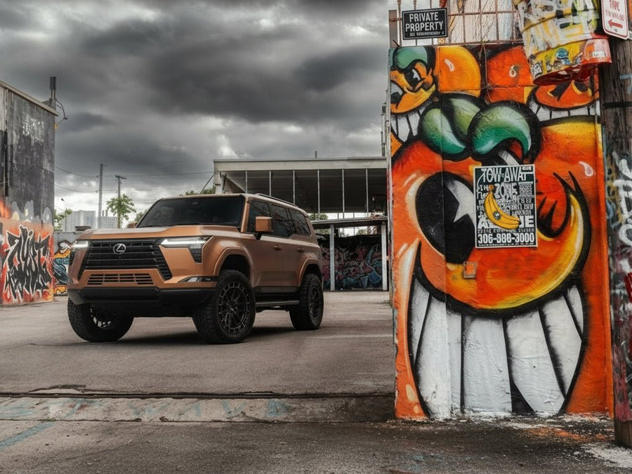 Lexus GX wrapped in Satin HX30000 Super Chrome Arabica Copper wrap film HX30SCH15S