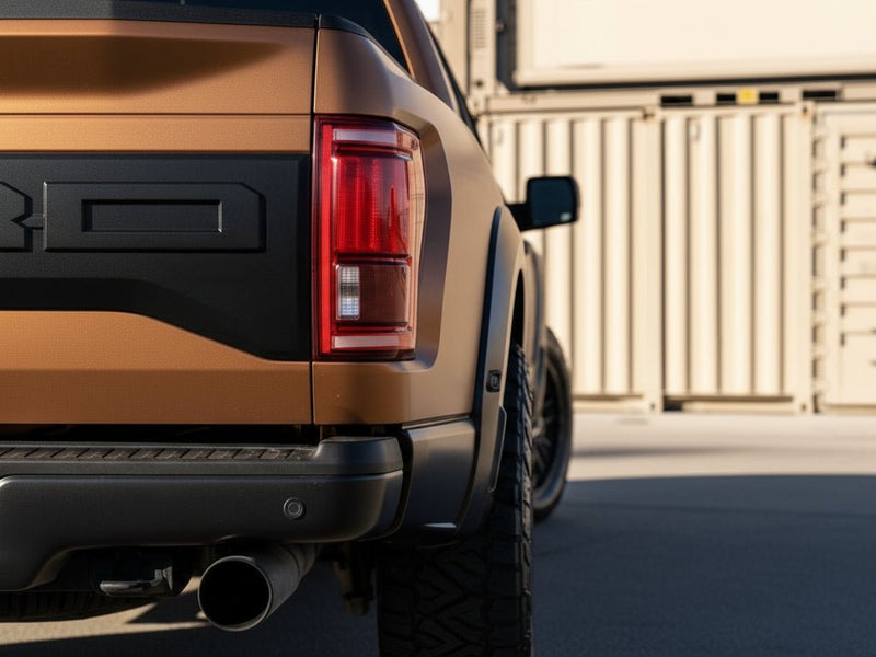 DIY Ford F-150 Raptor wrapped in Satin HX30000 Super Chrome Arabica Copper automotive vinyl film HX30SCH15S