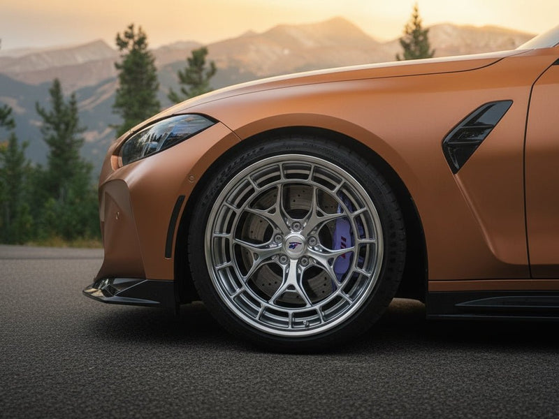 BMW M4 wrapped in Hexis Satin HX30000 Super Chrome Arabica Copper wrap film HX30SCH15S