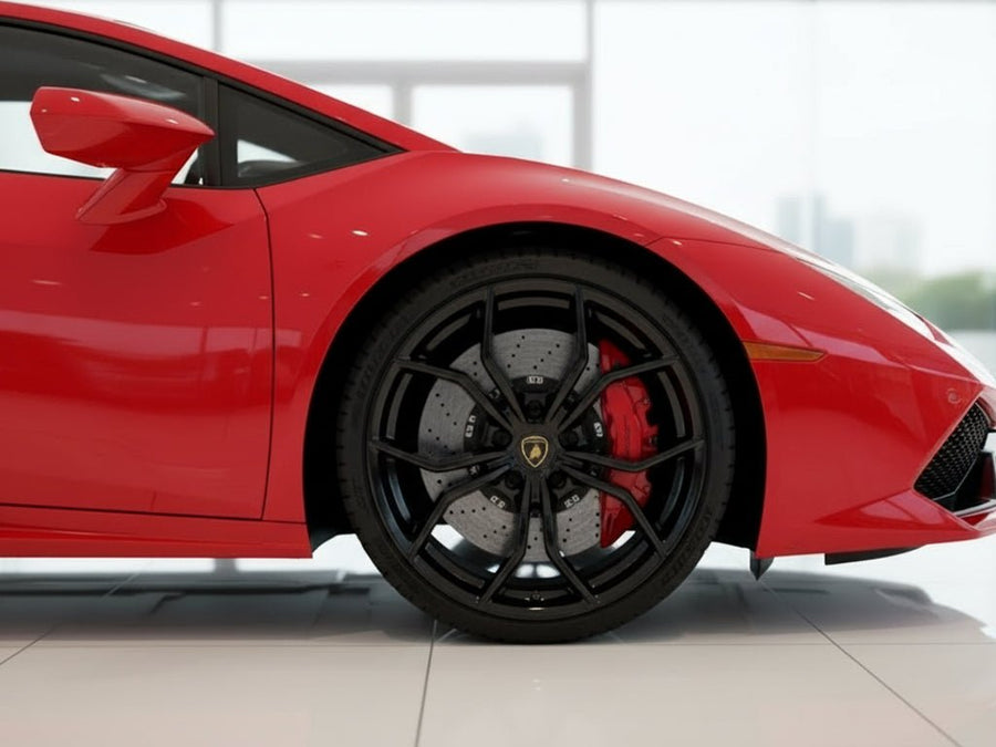 DIY Lamborghini Huracán wrapped in SuperGloss HXONE™ Lava Red vinyl wrap HXONE400