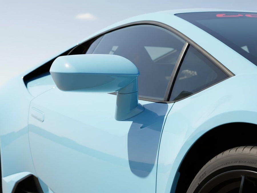 DIY Lamborghini Huracán wrapped in Super Gloss HXONE™ Daytona Blue restyling film HXONE600