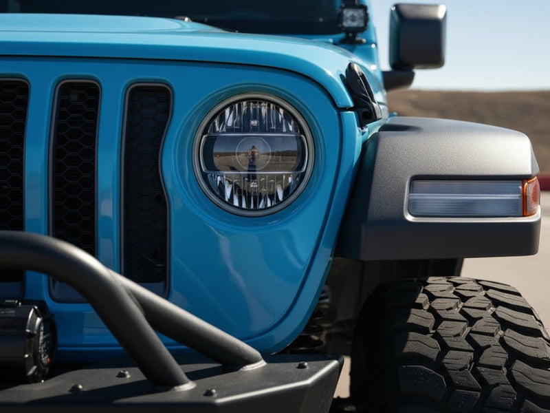 Jeep Wrangler wrapped in Super Gloss HXONE™ Daytona Blue automotive vinyl film HXONE600