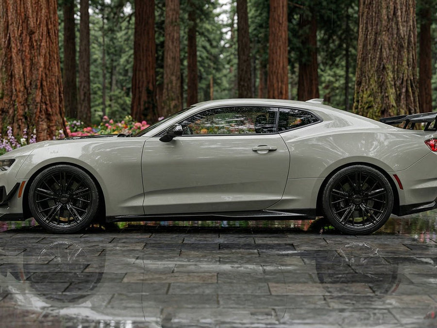 Chevrolet Camaro wrapped in SuperGloss HXONE™ Seal Khaki automotive vinyl film HXONE702