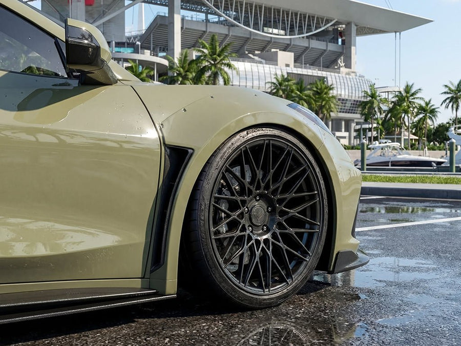 DIY Nissan GT-R wrapped in Super Gloss HXONE™ Seal Khaki vinyl wrap HXONE702