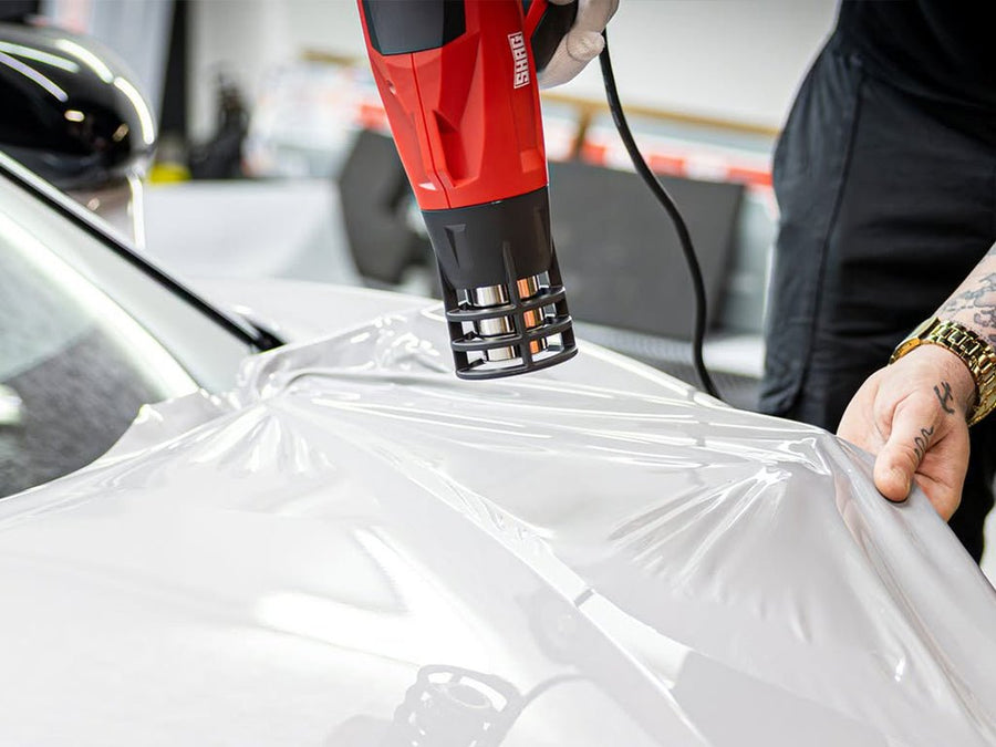 Car wrapped in Super Gloss HXONE™ Alpine Gray wrap film HXONE802