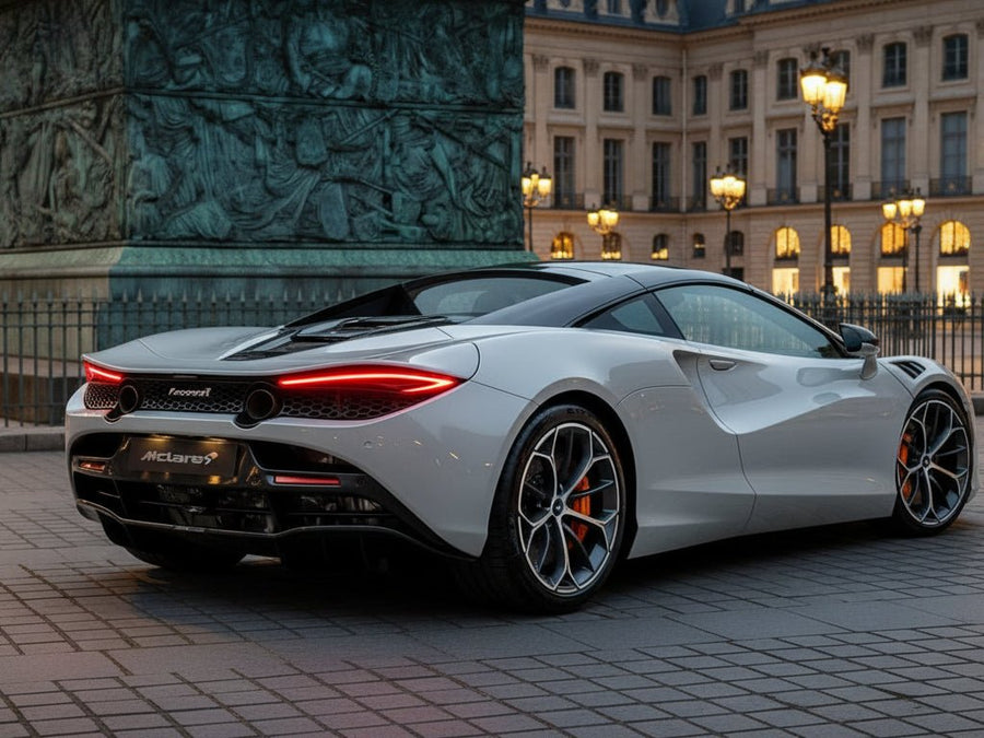 McLaren 720S wrapped in Hexis SuperGloss HXONE™ Alpine Gray wrap film HXONE802
