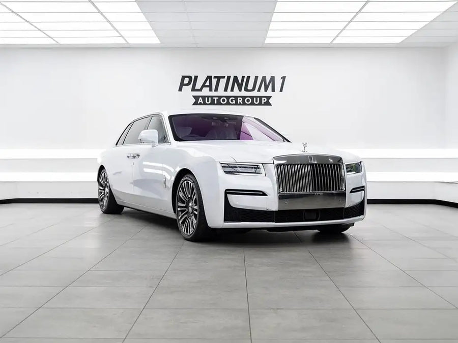 Rolls-Royce Ghost wrapped in Super Gloss Pearlescent Pearl White vinyl wrap