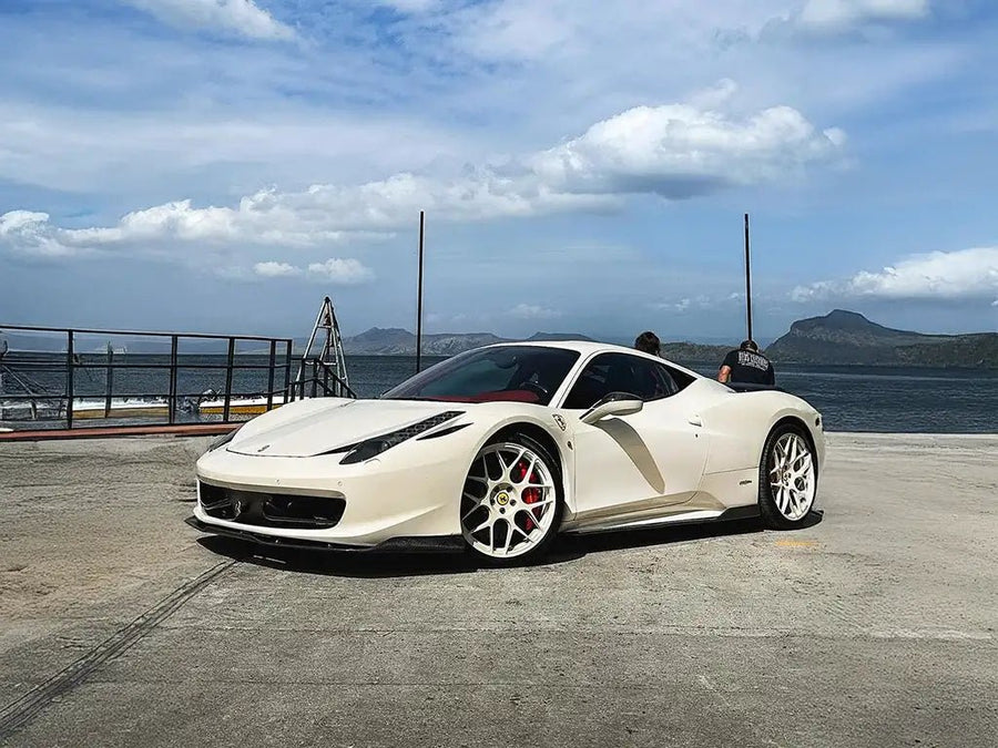 DIY Ferrari 458 Italia wrapped in None Limited Special Edition Boneyard White restyling film