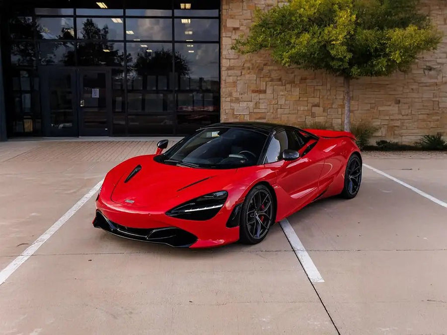 DIY McLaren 720S wrapped in Super Gloss Corsa Red car wrap film