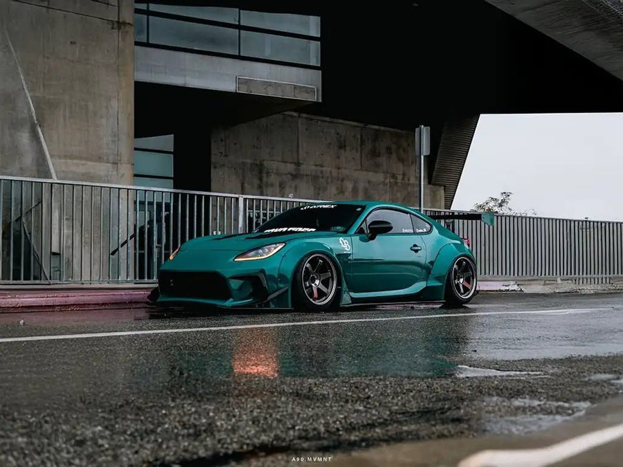 Toyota GR86 wrapped in Inozetek Super Gloss Era Green vinyl wrap