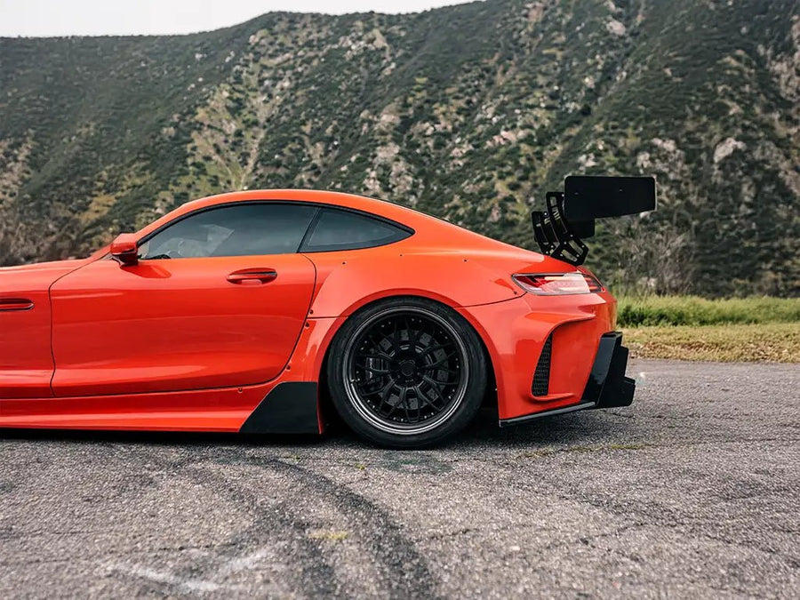 Mercedes-AMG GT wrapped in Inozetek Super Gloss Lava Orange restyling film
