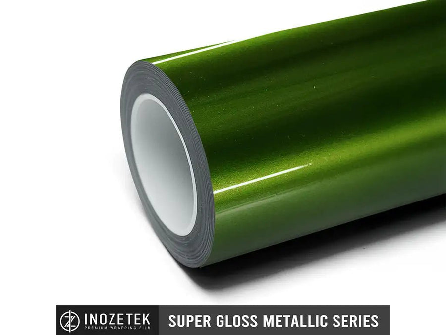 Inozetek Super Gloss Metallic Mamba Green wrap film vinyl wrap roll