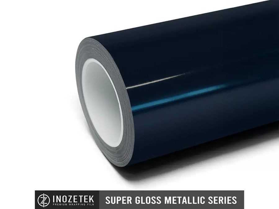 DIY Inozetek SuperGloss Metallic Midnight Blue car wrap film vinyl wrap roll
