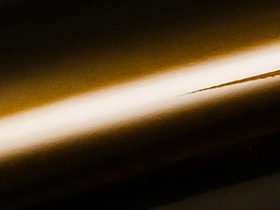 Inozetek SuperGloss Metallic Midnight Gold automotive vinyl film color swatch sample
