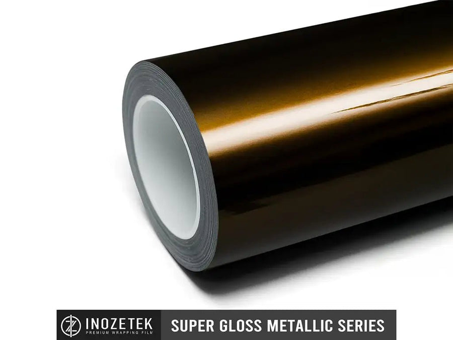 DIY Inozetek Super Gloss Metallic Midnight Gold wrap film vinyl wrap roll