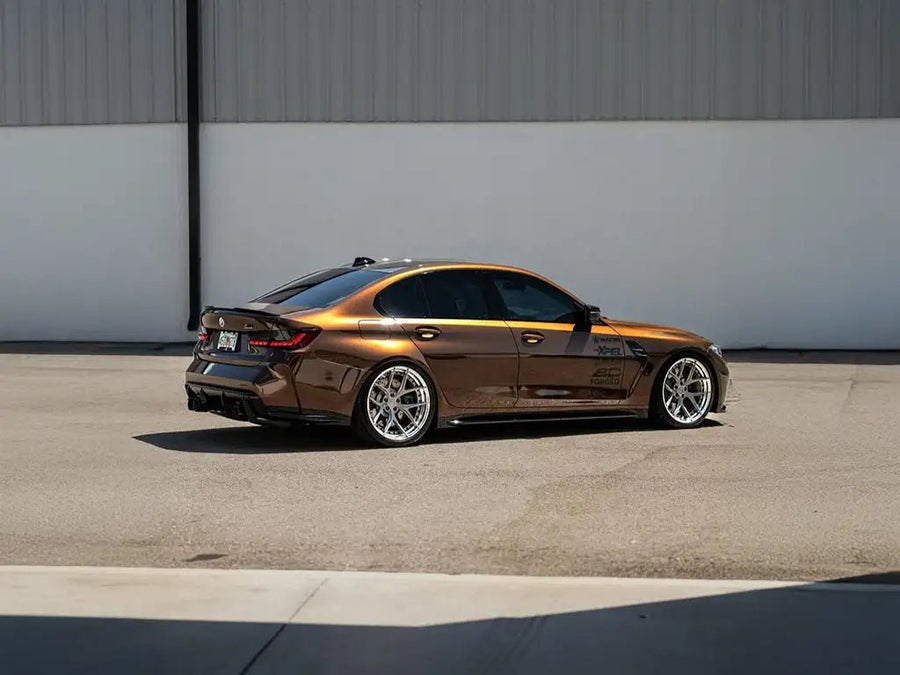 BMW M3 wrapped in Inozetek SuperGloss Metallic Mocha automotive vinyl film