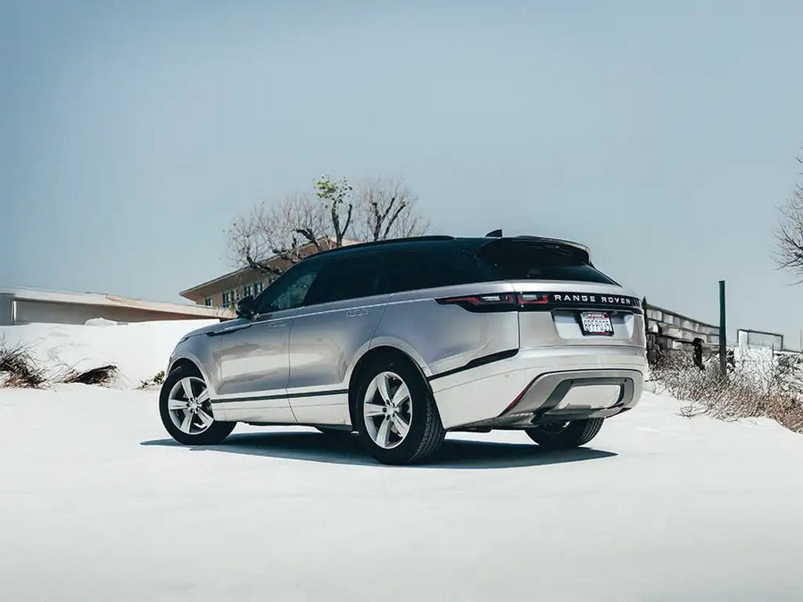 Range Rover Velar wrapped in Inozetek Super Gloss Metallic Silver restyling film