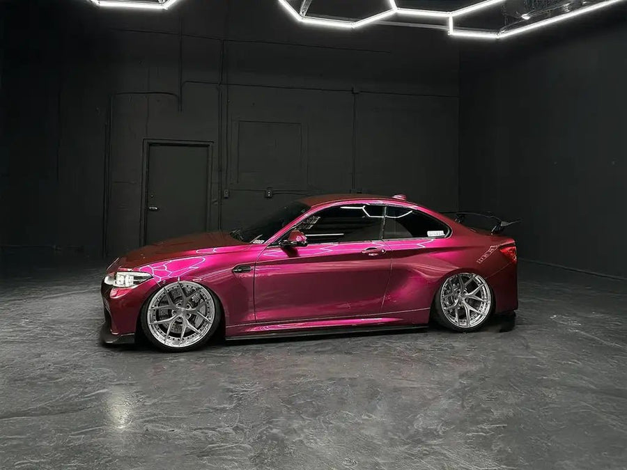 BMW M4 wrapped in Inozetek Metallic Limited Special Edition Wildberry Juice restyling film
