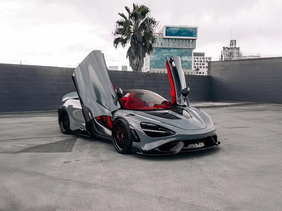 McLaren 720S wrapped in Inozetek Super Gloss Nardo Grey vinyl wrap