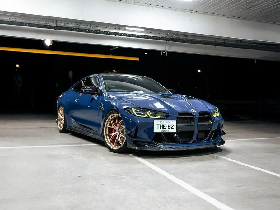 DIY BMW M4 wrapped in SuperGloss Navy Blue wrap film