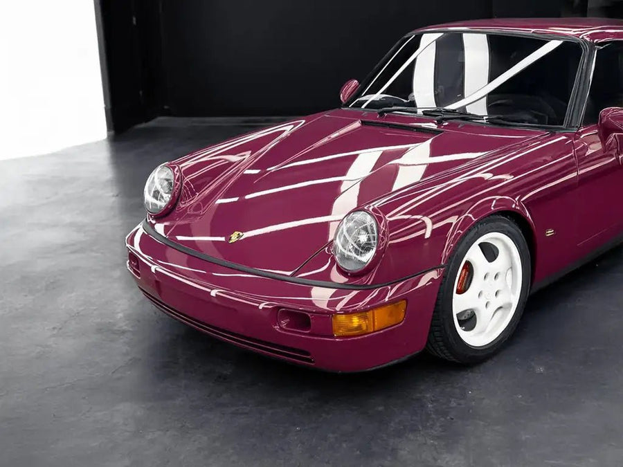 DIY Porsche 911 wrapped in SuperGloss Ruby Star automotive vinyl film