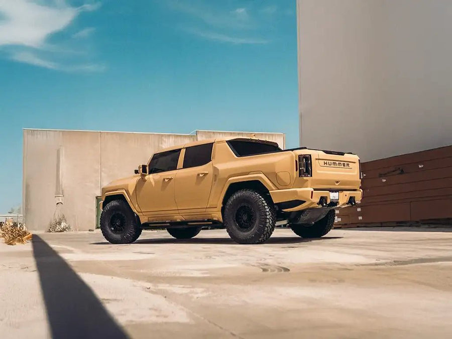 Hummer H2 wrapped in Inozetek Super Gloss Sand automotive vinyl film