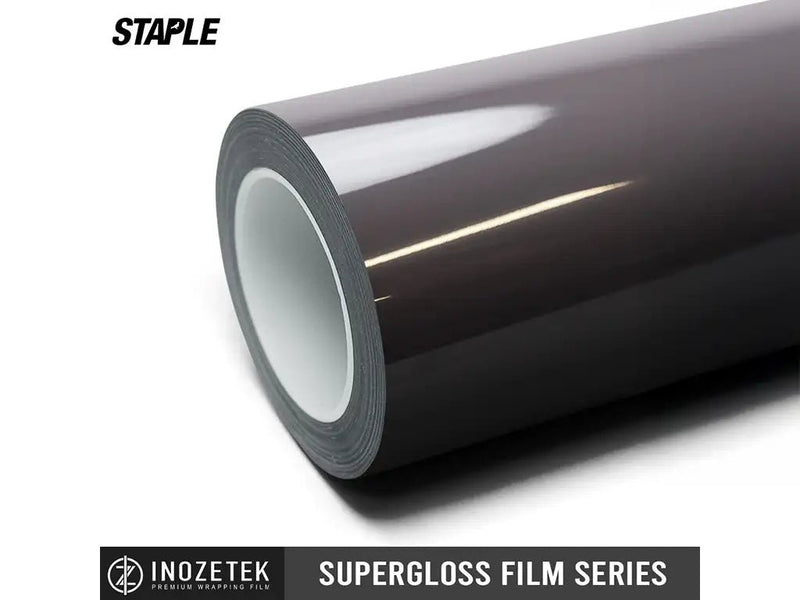 vinyl wrap roll of Inozetek SuperGloss Staple Pigeon Grey vinyl wrap