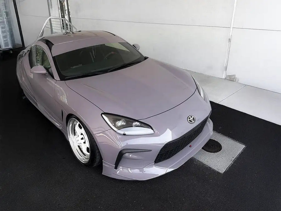 Toyota GR86 wrapped in SuperGloss Staple Pigeon Grey restyling film