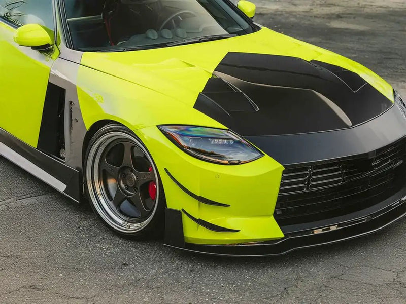 DIY Nissan Z wrapped in None Limited Special Edition Student Driver Racing Green restyling film