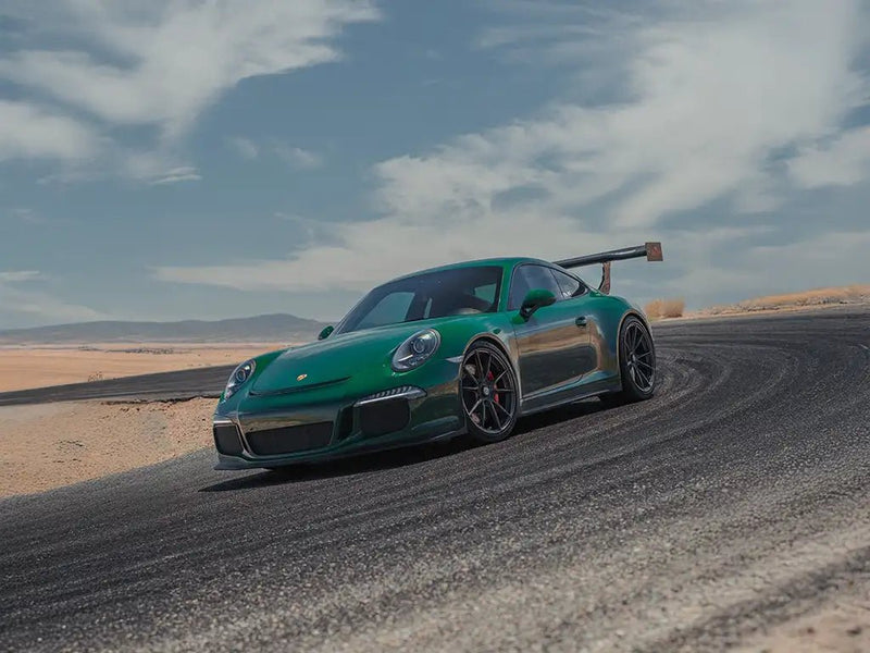 DIY Porsche 911 GT3 wrapped in Super Gloss Vintage Racing Green wrap film