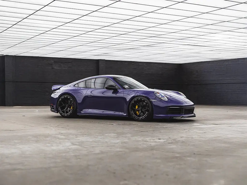 DIY Porsche 911 wrapped in Super Gloss Violet car wrap film