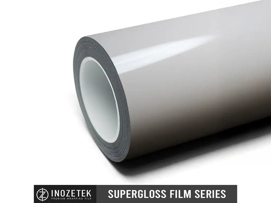 vinyl wrap roll of Inozetek Super Gloss White Out automotive vinyl film