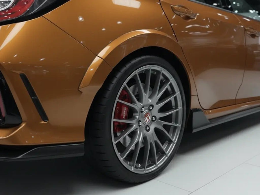 Honda Civic Type R wrapped in Gloss HX20000 Havana Brown restyling film HX20731B