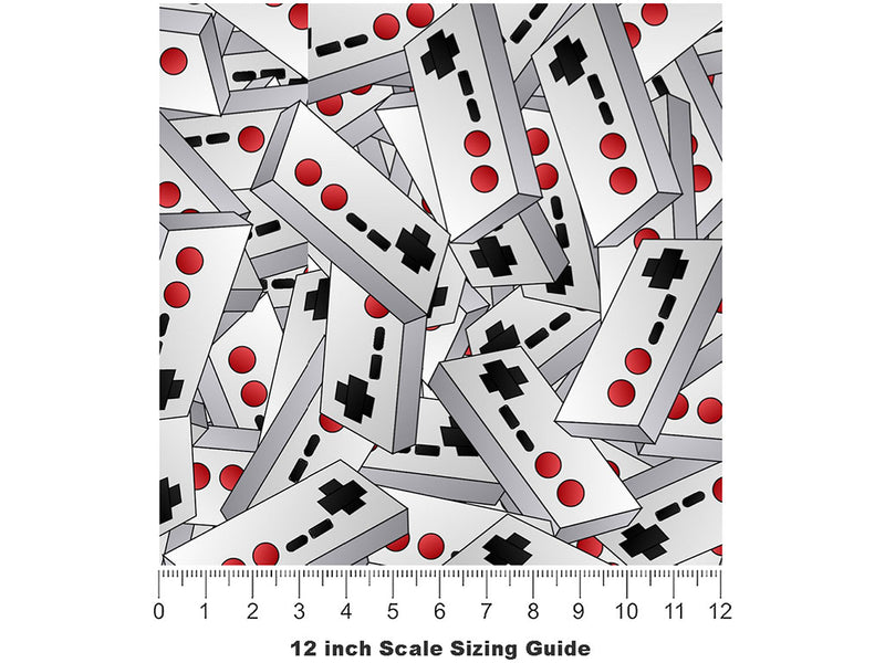 A-B Start Gaming Vinyl Film Pattern Size 12 inch Scale~Rwraps A-B Start Gaming Sizing Chart~2