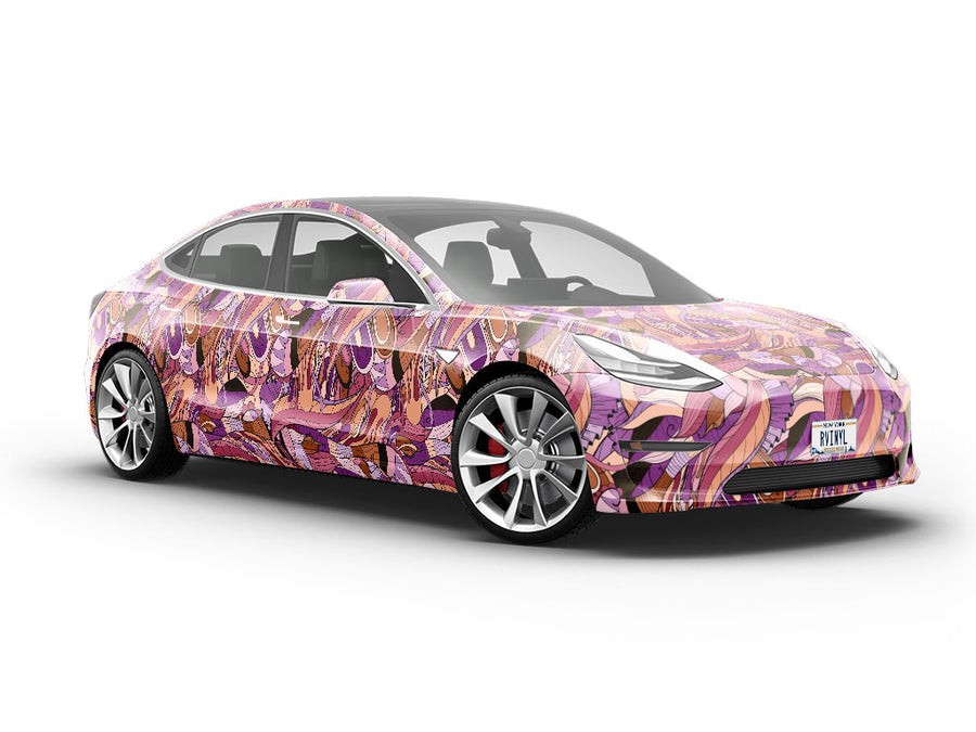 Abandoned Love Floral Vehicle Vinyl Wrap