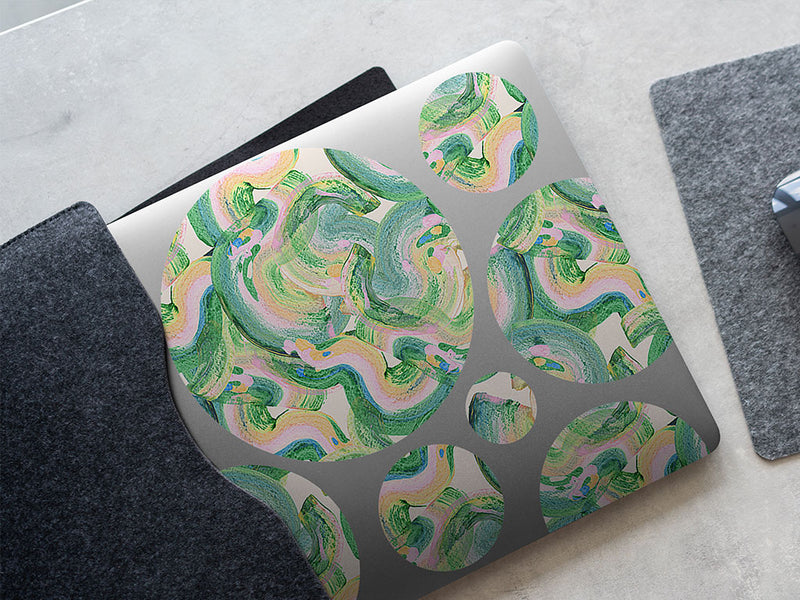 absinthe abstract geometric DIY Laptop Stickers