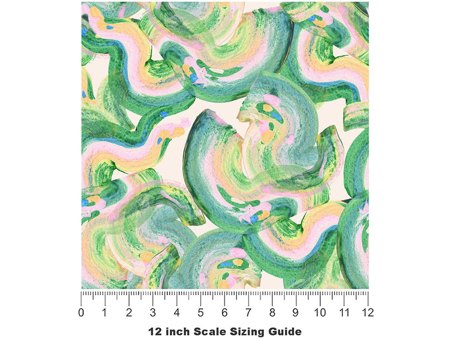 Absinthe Abstract Vinyl Film Pattern Size 12 inch Scale~Rwraps Absinthe Abstract Sizing Chart~2
