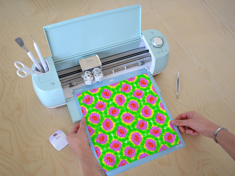 abstract floral tie dye Cricut Compatible Vinyl