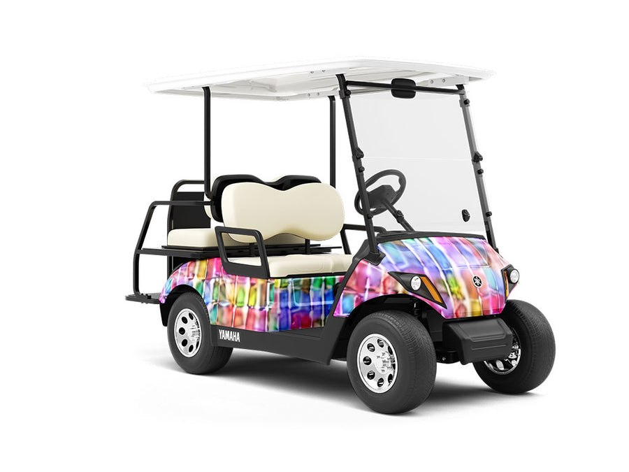 Abstract Brick Wrapped Golf Cart