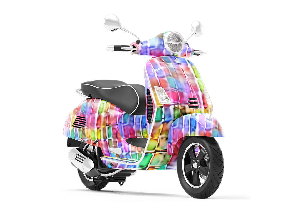 Abstract Brick Vespa Scooter Wrap Film