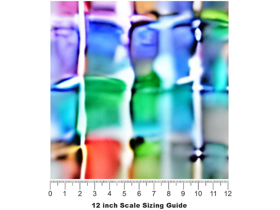Abstract Brick Vinyl Film Pattern Size 12 inch Scale~Rwraps Abstract Brick Sizing Chart~3